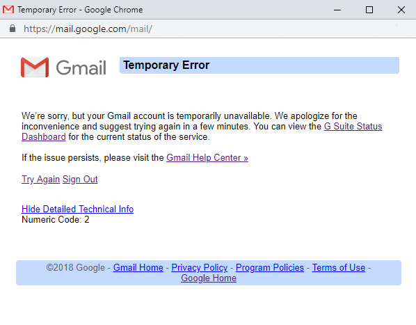 Numeric Code 4 While Trying To Log Into Gmail, Avail To Resolve Gmail Error Numeric Codes