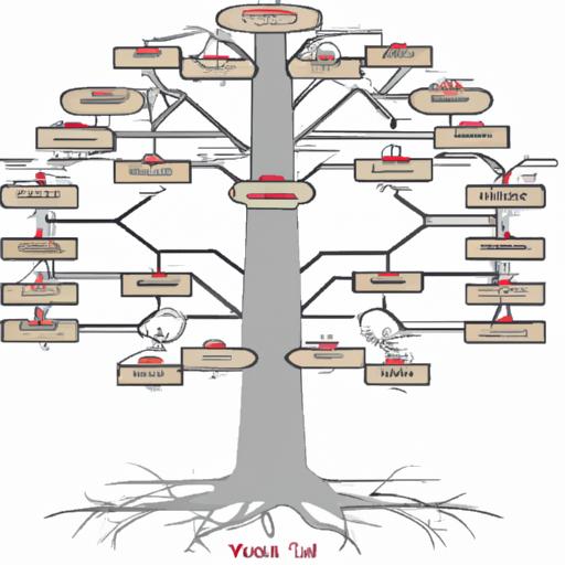 A family tree tracing back several generations and showcasing the history and growth of a family