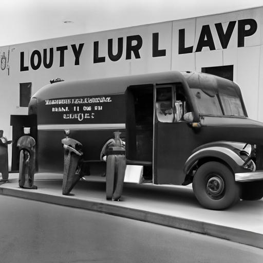 The Grumman LLV being loaded with mail by USPS workers outside a post office.