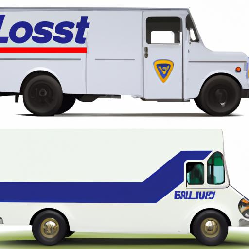 A comparison of the Grumman LLV and the new USPS mail truck.