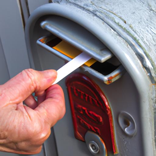 Using a magnet to open a locked mailbox.