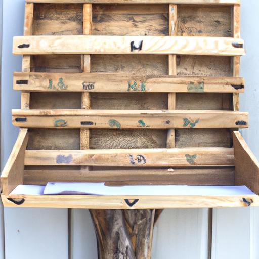 This charming mail organizer adds a touch of rustic charm to any room.