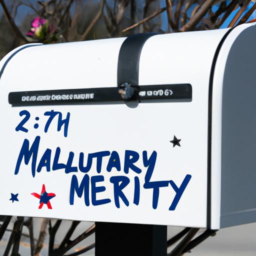 A USPS mailbox with a sign indicating its holiday schedule on MLK Day 2022