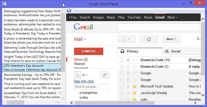 gmail atom feed