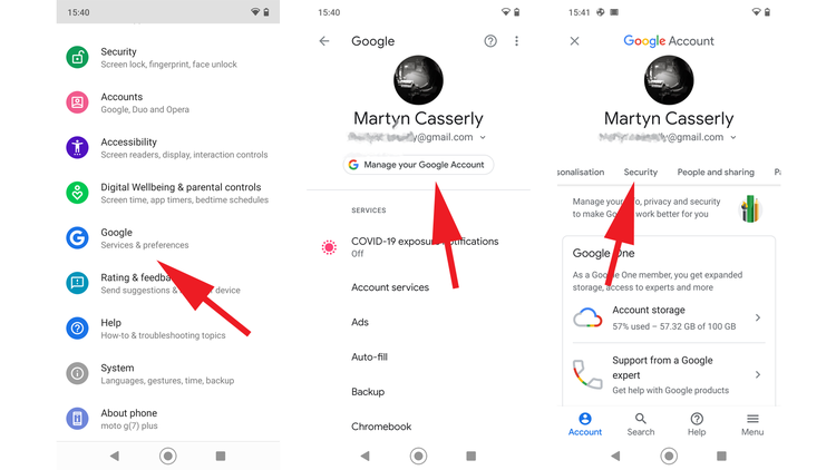 How to change or reset your google account password