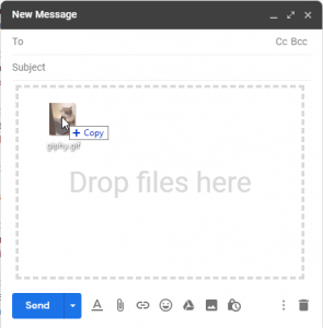 How to insert a gif into an email in gmail