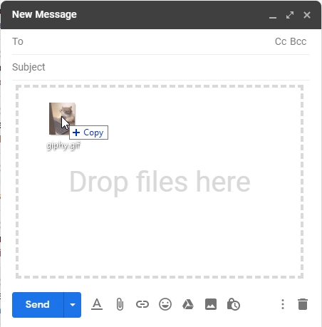 How to insert a gif into an email in gmail