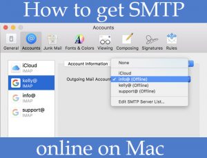 Solve why is my smtp server offline in apple mail