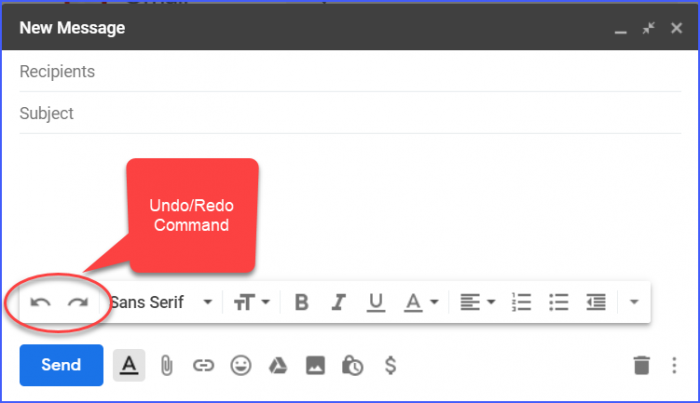 How To Undo In Gmail When I Inadvertently Wiped A Paragraph From My