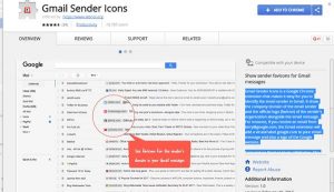 Sender icons for gmail™