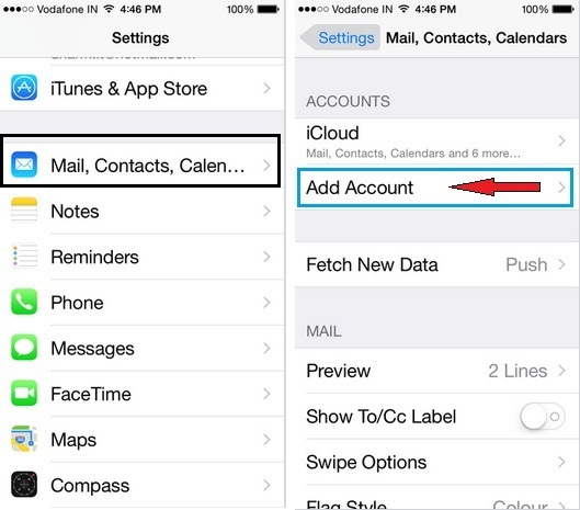 Add Gmail account on iPhone