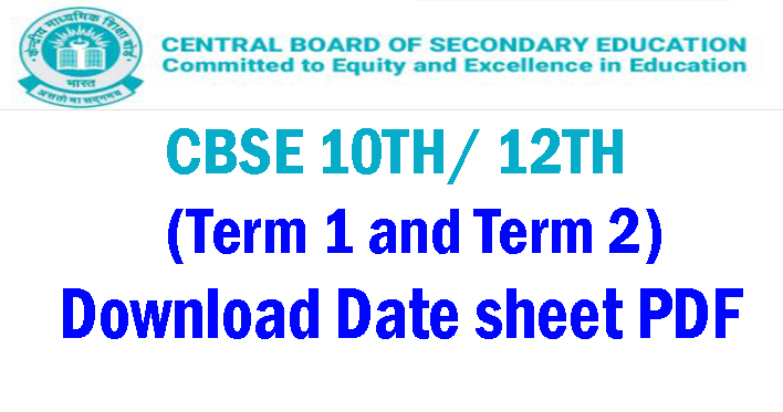 CBSE 12th Time Table 2022