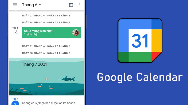Google Calendar – Ứng dụng xem lịch và tạo sự kiện thông minh
