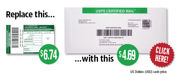 2015 USPS Certified Mail Rates