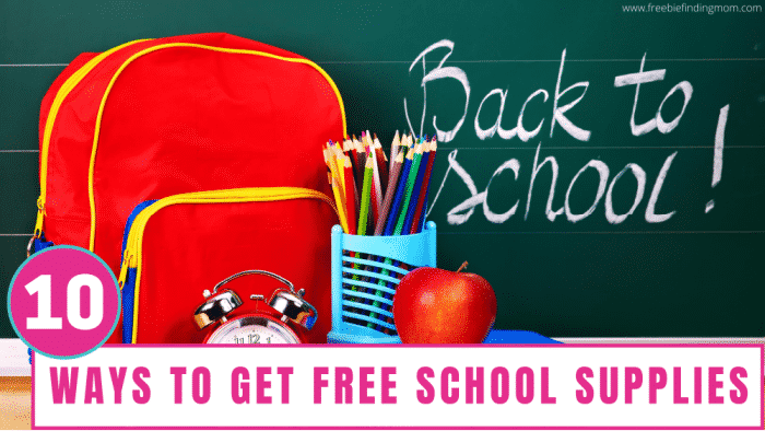 Free School Supplies By Mail or In Person – Freebie Finding Mom