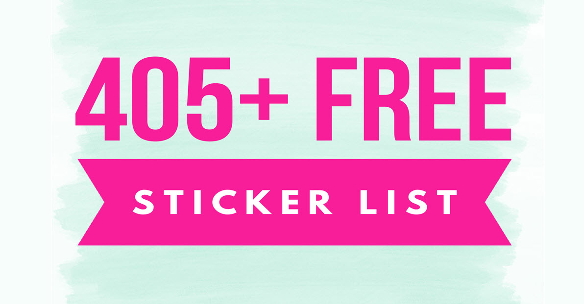 405 TOTALLY FREE Stickers By Mail LIST! – Free Samples By Mail