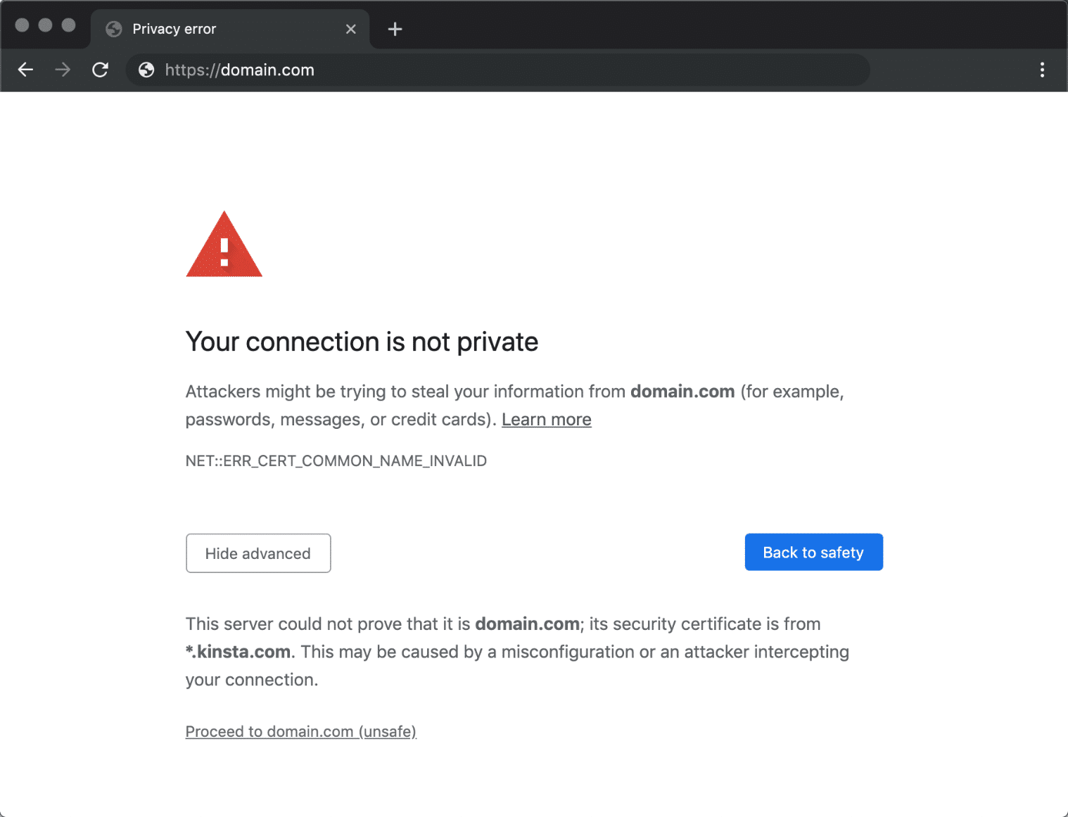 How to Fix Your Connection is Not Private Error