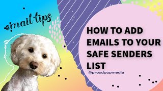 How to add email to safe sender list gmail