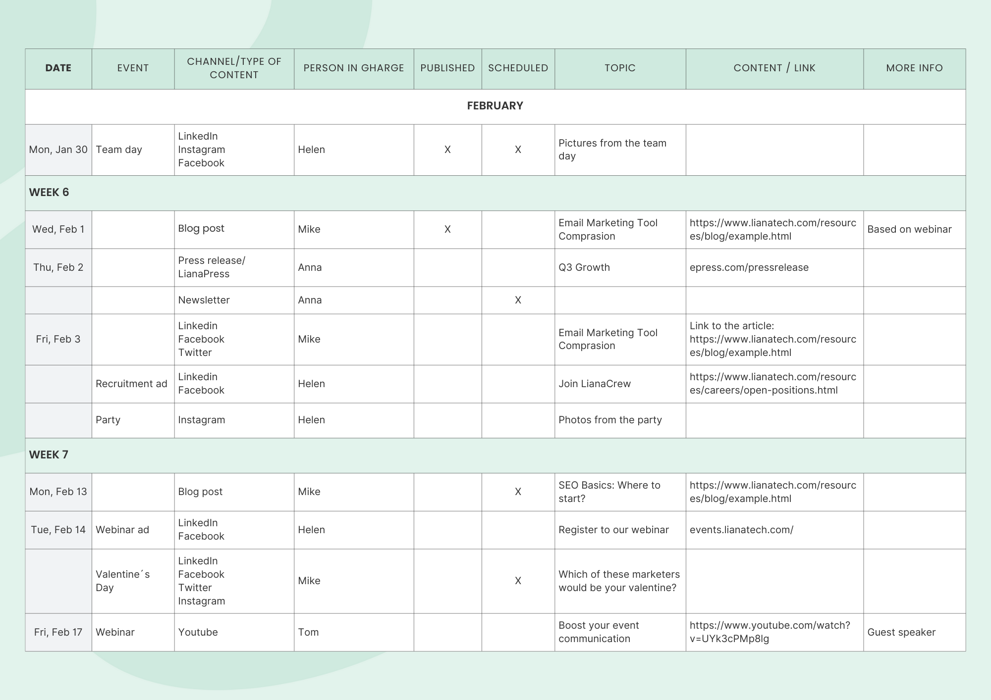 How to create a content calendar for a blog