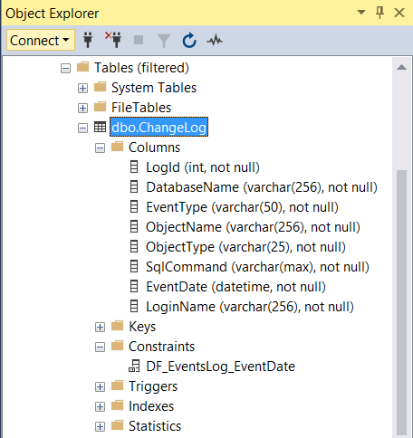 Creating A Log Table To Track Changes To Database Objects In SQL Server