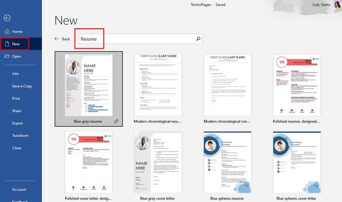 Word: How to Build a Resume Using Templates