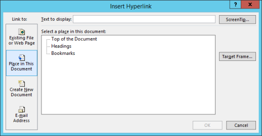 Create or edit a hyperlink
