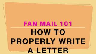 How to Write Fan Mail: Example Template and Guide