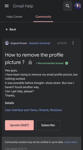 How To Reset Google Profile Photo & Revert To Default Color Background