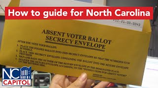 Detailed Instructions to Vote By Mail | NCSBE