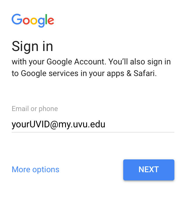 Student Email – Setting up a Mobile Device | IT Services | Utah Valley University