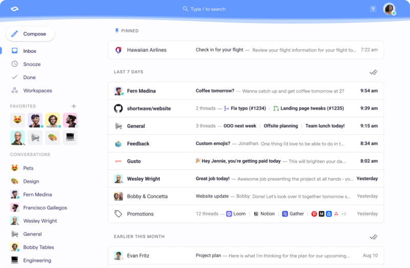 Ex-Googlers resurrect Google Inbox interface as Shortwave email | Ars Technica