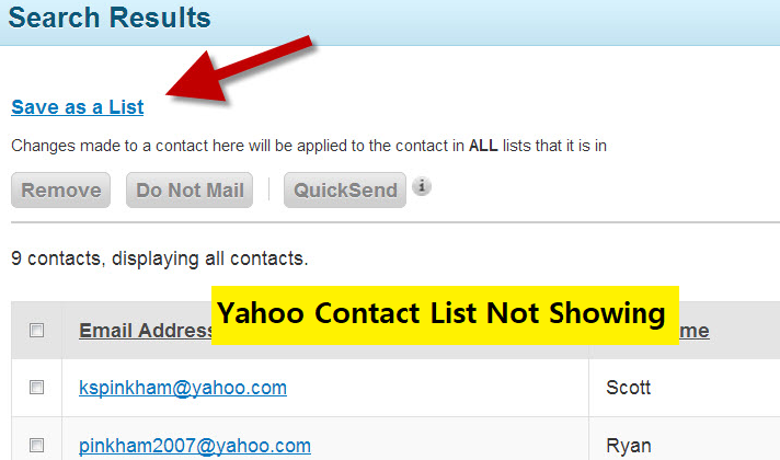 Why My Yahoo Mail Contact List Not Showing? [100% Fixed]