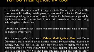 Common Solution for Yahoo Mail Quick Fix Tool