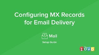 Configure Email Delivery – Zoho Mail Setup