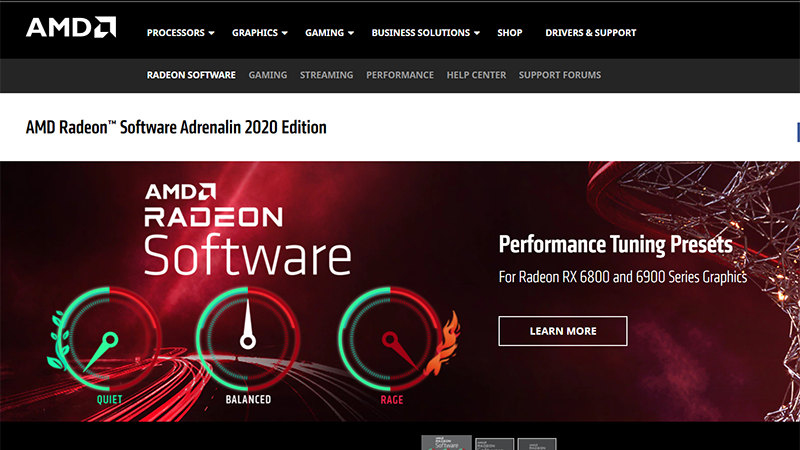 AMD Radeon Software – Trình điều khiển card đồ họa của AMD